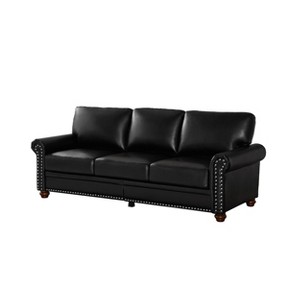 NicBex 82.68 Inch Faux Leather Storage 3-Seat Upholstered Sofa for Living Room,Small Space,Office,Apartment - 1 of 4