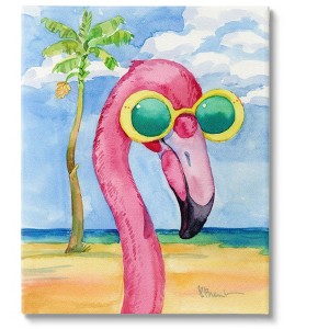 Stupell Industries Looking Good Flamingo Tropical Canvas Wall Art - 1 of 3