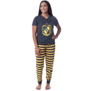 Harry Potter Womens' Hogwarts House Crest Jogger Pajama Set-All Houses - 1 of 4