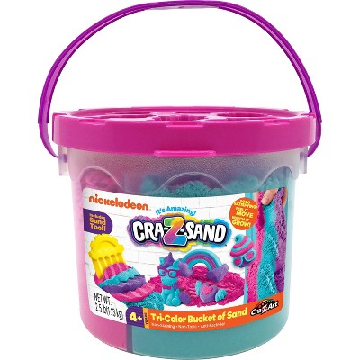 Nickelodeon Cra-Z-Sand Tri-Color Rainbow Bucket of Sand