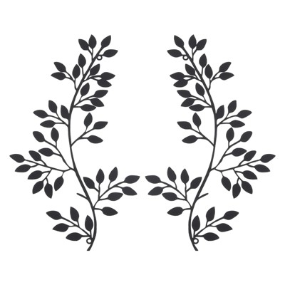 Unique Bargains Metal Intricate Leaves Design Durable Nature-Inspired Wall Art Ornament