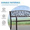 BestMassage Metal Garden Bench Outdoor Patio Furniture Park Bench - 4 of 4