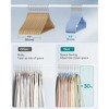 SONGMICS Velvet Hangers Non-Slip Clothes Hangers Pants Bar Space-Saving - 4 of 4