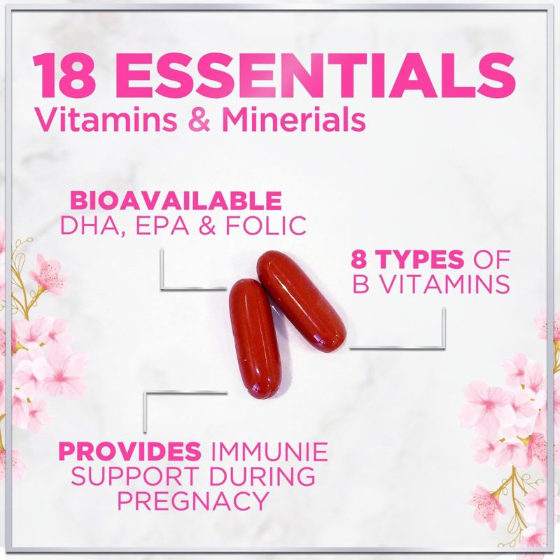 Hello Lovely! Prenatal Vitamins For Women with Folic Acid & DHA, 3 of 9