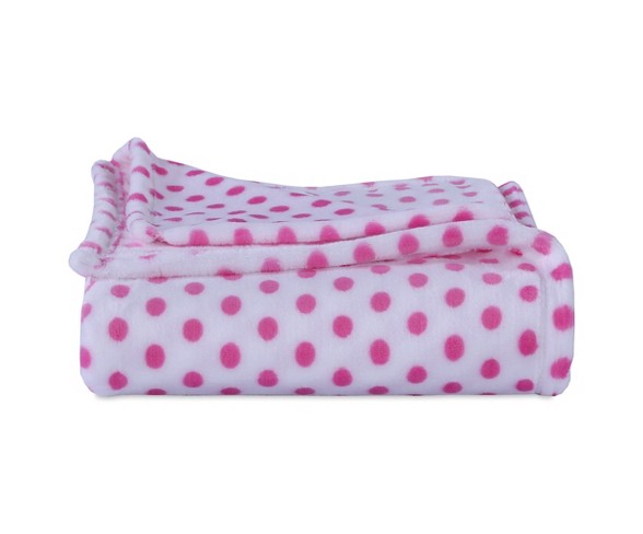 Throw Blankets Pink With Polka Dot (50"X60") - Better Living