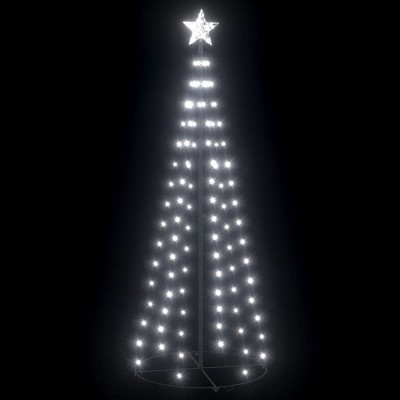 vidaXL Christmas Tree Cool White PVC 2x6 ft Foldable Christmas Tree