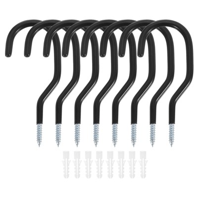 Unique Bargains Heavy Duty Garage Wall Ceiling Utility Tool Hanger Bike Screw Hooks 8 Pcs