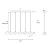LNC Chrysaorican Modern  Luxury  Globe Pendant Lights, Gold with Globe Iridescent Glass,1 /3/5 Light,8.3in/31.5in/52.4in - 3 of 4
