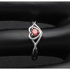 Christine Engagement Ring Promise Heart For Women Silver Cz Ginger Lyne Collection - 3 of 4