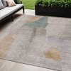Copper And Pale Aqua Abstract Washable Indoor Outdoor Area Rug - 2 of 4
