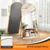 Full Length Mirror 58 inchx21 inch Floor Standing Mirror Freestanding Full Body Mirror with Stand Gold Arched Style - 4 of 4