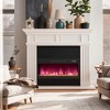Tangkula 26" Electric Fireplace Insert Recessed 1500W Fireplace Heater w/ Remote Control - 2 of 4