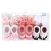 Hudson Baby Infant Girl Headband and Socks Giftset, Blush White, One Size - 2 of 4