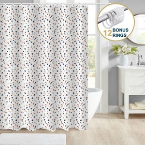 LunaLulinlk Weighted-Hem Fabric Bathroom Curtain - 1 of 4