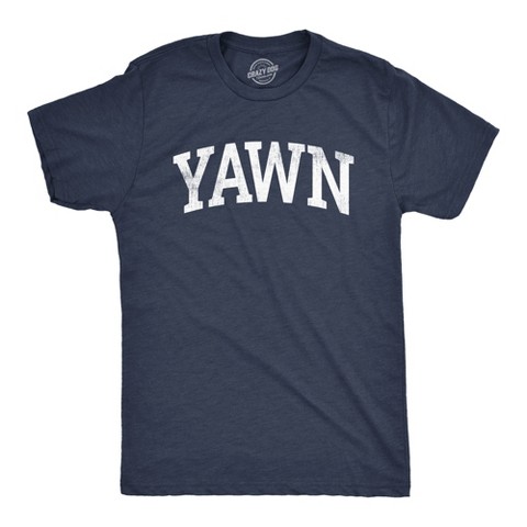 Мужские футболки Crazy Dog T-Shirts, Inc. Mens Yawn T Shirt Funny Silly Sleepy Tired Exhaustion Joke Tee for Guys - Crazy Dog Men's T Shirt With Sarcastic Sayings Navy S