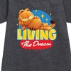 Girls' - Garfield - Living The Dream Graphic Short Sleeve Fleece Dress - 2 of 3