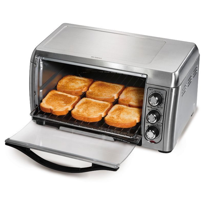 Hamilton Beach 6 Slice Convection Toaster Oven - Stainless Steel/Black- 31333, 5 of 9