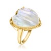 Ross-Simons Mother-Of-Pearl Heart Ring in 18kt Gold Over Sterling - 3 of 4