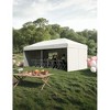 10'x 20' Pop up Canopy Tent, Easy to Set Up and Take Down, Portable Tent with 4Pcs Sidewalls, 12 Stakes & 6 Sandbags for Backyard Wedding Party,Black - 4 of 4
