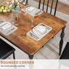 78.8'' Long Dining Table for 6-8 People, Mid Century Kitchen Table with Unique Metal Legs, Industrial Kitchen & Dining Room Furniture - 3 of 4