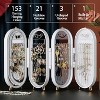 HTUTWOO Foldable Earring Holder Jewelry Organizer Box with Mirror, 4-Layer Dustproof Earring Necklace Display Stand Jewelry Box with for Girls - 2 of 4