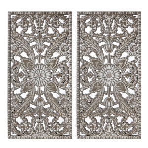 Chery Life Carved Wood 2-piece, Wall Decor Set - 1 of 4