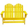vidaXL 2-Seater Patio Adirondack Chair, Solid Wood Fir, Yellow - 2 of 4