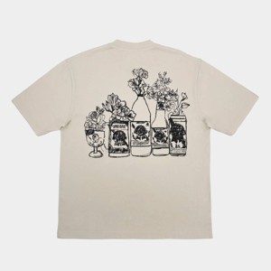 Men's Pabst Blue Ribbon Floral Bottles Short Sleeve Graphic T