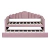Modern Velvet Daybed with Two USB Charging Ports, Pull-out Bed, and Integrated Storage for Small Spaces-Maison Boucle - 4 of 4