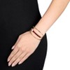 EVERLY JEWELRY | 18K Micron Plated Yellow Silver 8 3/4 CT TGW Garnet Bangle - 3 of 4