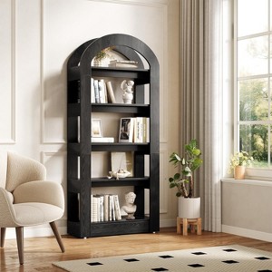 Tribesigns 5-Tier Arch-Shaped Bookshelf, Tall Standing Wooden Modern Storage Bookcase for office,living room - 1 of 4