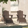 Hyleory HDPE Foldable Outdoor Folding Ottoman Patio Footrest for Adirondack Chairs - 2 of 4