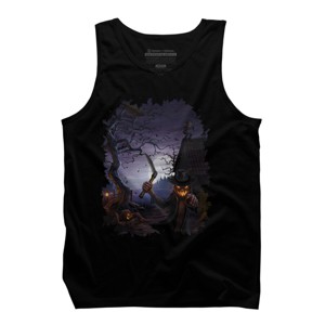 Men's Design By Humans Evil Pumpkins By chriskar Tank Top - 1 of 4