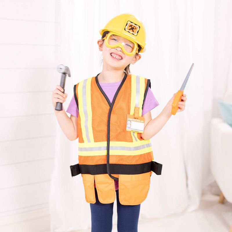 Melissa &#38; Doug Construction Worker Role Play Costume Dress-Up Set (6pc), 3 of 17