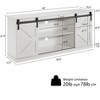 CENGHU TV Stand for Television up to 65" , Modern Mid Century Entertainment Center with Sliding Barn Door, Storage Cabinet Table Living Room, White - 4 of 4