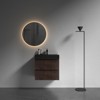 Vynxaria 24"L x 18.1"W Matte Black Quartz Bathroom Sink Integrated Basin with Overflow - 4 of 4