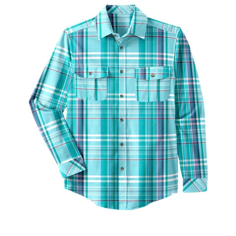 KingSize Men's Big & Tall Plaid Flannel Shirt, 1 of 2