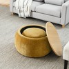 NicBex Modern Round Storage Ottoman Set of 2 Small Footstools with Panel Top for Bedroom and Living Room - 4 of 4