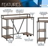 NicBex 46.5 Inch Computer Home Office Desk with Mobile CPU Caddy and Open Shelves - 4 of 4