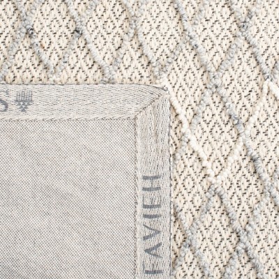 Hand-Tufted Blue and Black Wool Square Area Rug, 6'x6'