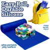 SCS Direct Brick Building Blocks Silicone Playmat - 32" Blue Rollable Two Sided for Activity Tables - Compatible w All Major Blocks Brands, Kids Gift - 4 of 4