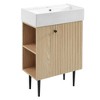 Chery Life 21.6" Bathroom vanity, Bathroom Storage Cabinet with Single Ceramic Sink, Left Side Storage - 2 of 4