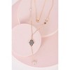 Slickblue Women's Necklace, Double Gold Belcher Chain with Hamsa, "R" Letter, and Pearls, Spiritual Style, 15-19.5" - 2 of 4