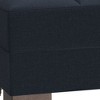HomeRoots 52" Dark Blue and Brown Chenille Tufted Storage Ottoman - 4 of 4