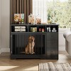 Coucheta 47'' Wooden Dog Crate Furniture - Heavy Duty Dog Kennel with Storage Drawers & Food Bowl, Indoor Pet Crate for Large Dogs - 4 of 4