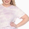 Plus Size Soft Capri Pajama Lounge Set - White Mark - 4 of 4