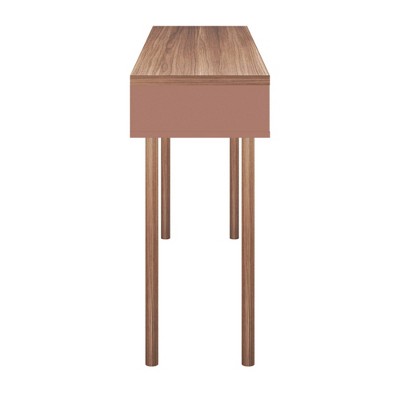 Windsor 48" Ceramic Pink and Nature Wood Console Table with Storage