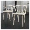 Set of 2 Countryside Rounded Back Spindle Wood Dining Chair Antique White - Christopher Knight Home: Rubberwood, Kitchen-Compatible - 2 of 4