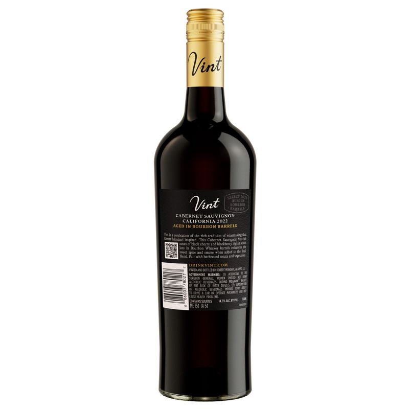 Robert Mondavi Private Selection Bourbon Barrel Aged Cabernet Sauvignon Red Wine - 750ml Bottle, 3 of 19