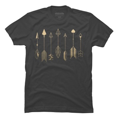 Men's Design By Humans Be Brave Little Arrow (gold) By staceyroman T-Shirt